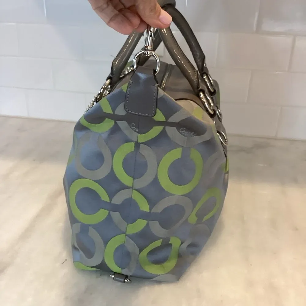 Coach Purse Handbag Y2K Pocketbook Madison Sabrina Op Art Signature Satchel Bag